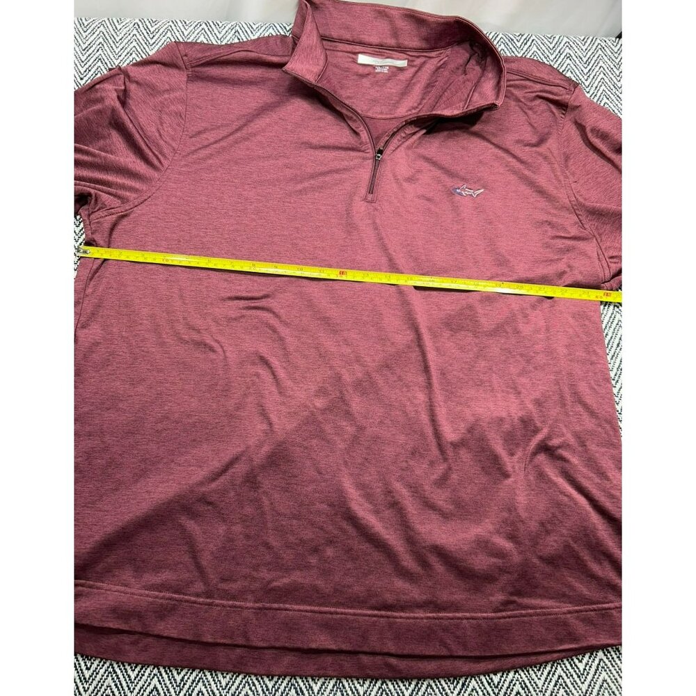Greg Norman XXL Burgundy 1/4 Zip Pullover Long Sleeve Shirt Shark Logo Golf & Ca - Picture 5 of 6